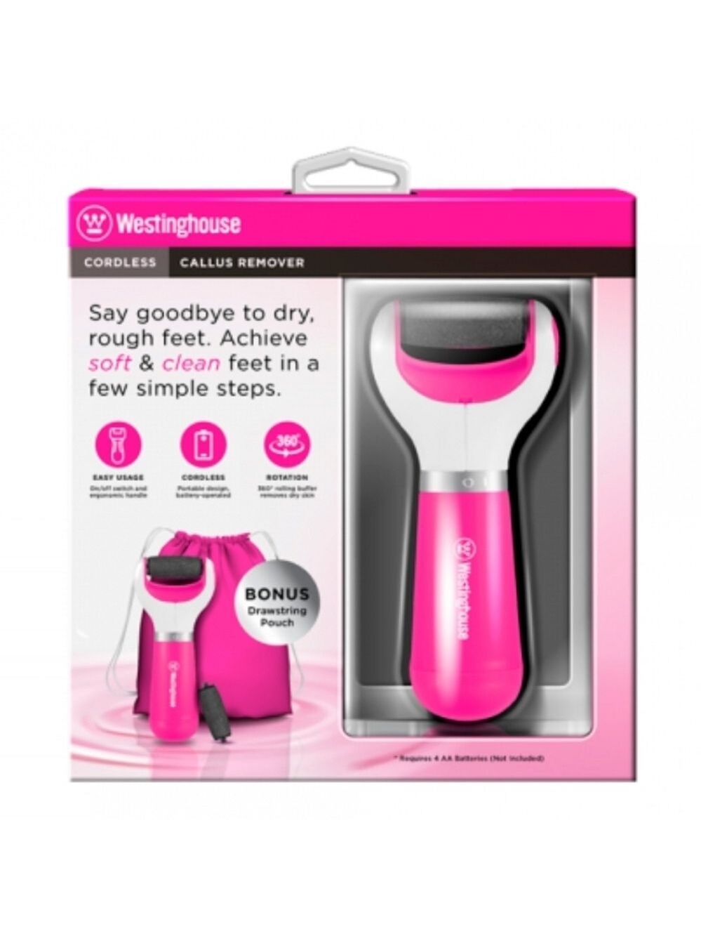 Westinghouse Pink Cordless Foot Callus Remover